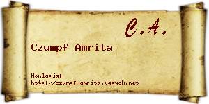 Czumpf Amrita névjegykártya